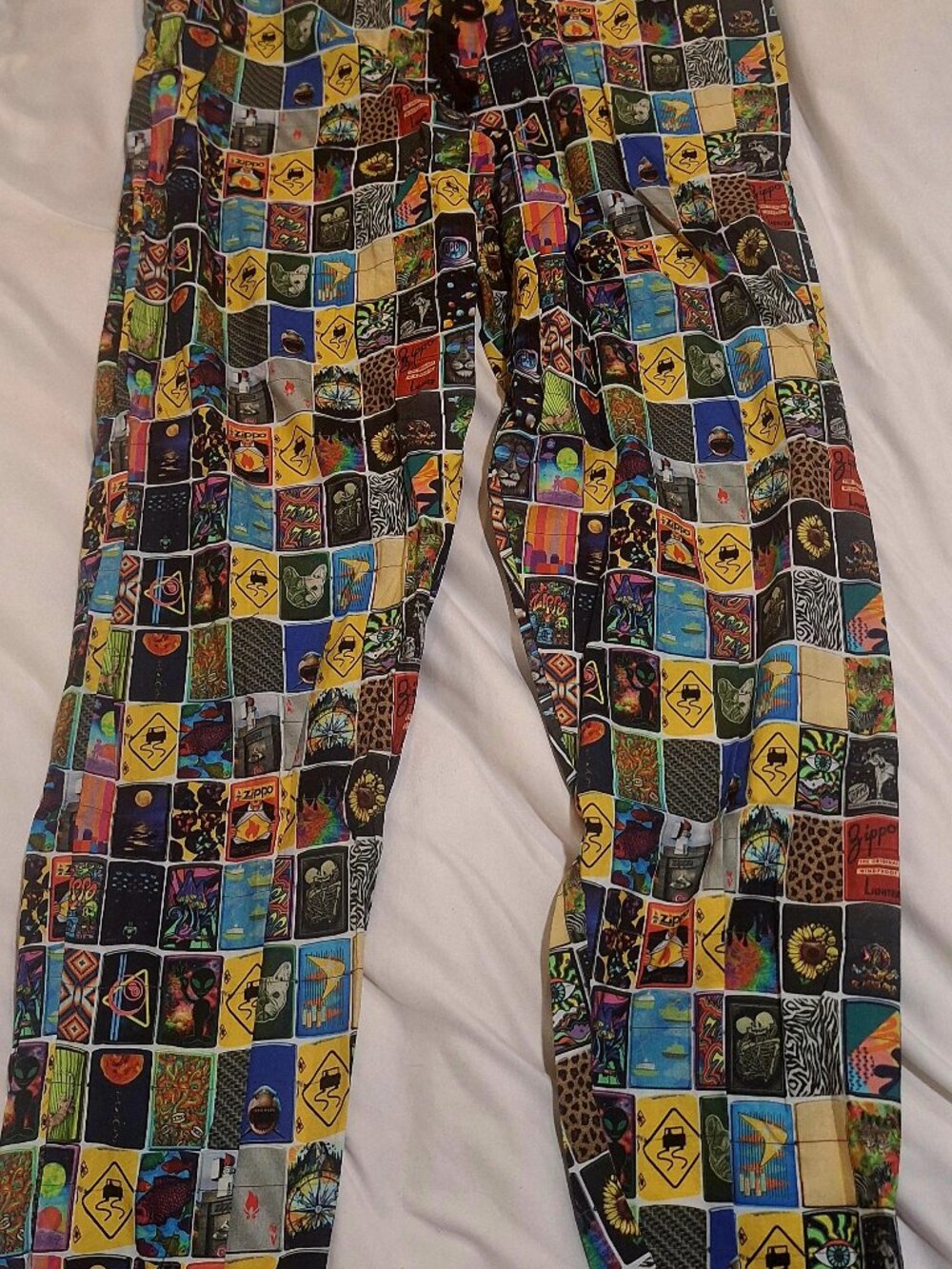 Vintage SKIDZ Colorful Graphic Print Pants One Size